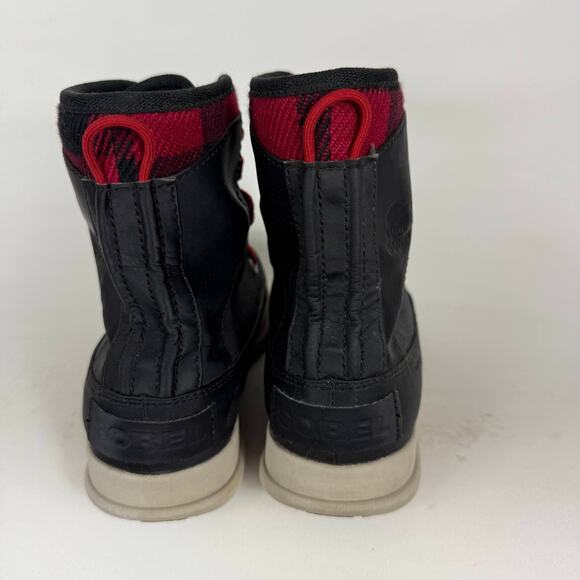 Sorel Explorer Winter Boots Womens 7 Black Lace-Up Ankle Waterproof Casual - Picture 7 of 10